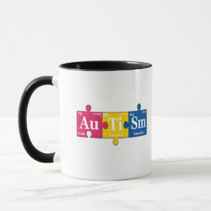 Autism Inslag Periodic Bord Awareness Chemistry Mugg