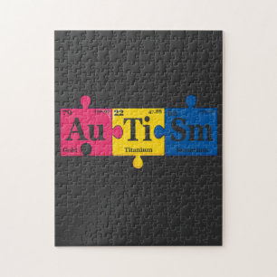 Autism Inslag Periodic Bord Awareness Chemistry Pussel