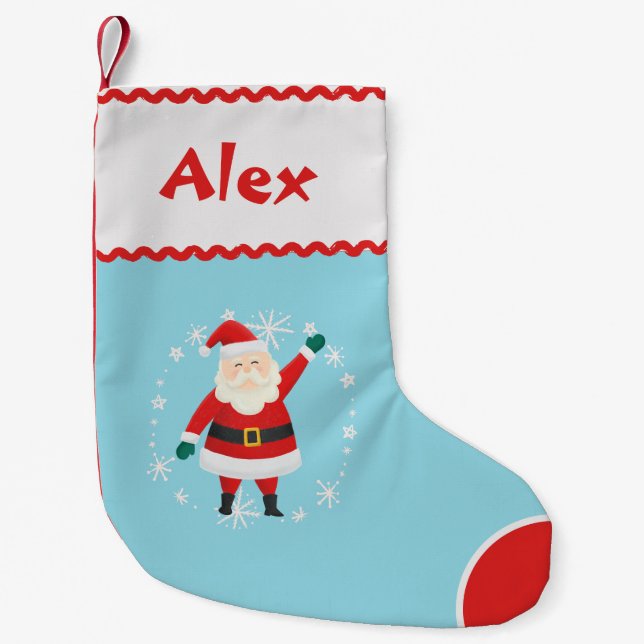 Autism Inspired - Custom Santa Christmas Stocking Liten Julstrumpa (Framsidan)