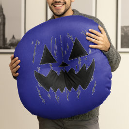 Autism-Inspired Jack-o’-Lantern Halloween Rund Kudde