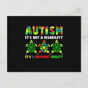 Autism - inte en handikappmedveten autism inbjudan vykort