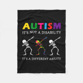 Autism inte funktionshinder rolig skelett autism fleecefilt