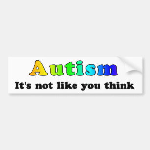 Autism: Inte något liknande som du tänker Bildekal