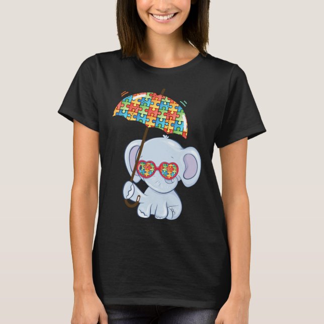 Autism is my Incredible talent Baby Elephant Autis T Shirt (Framsida)