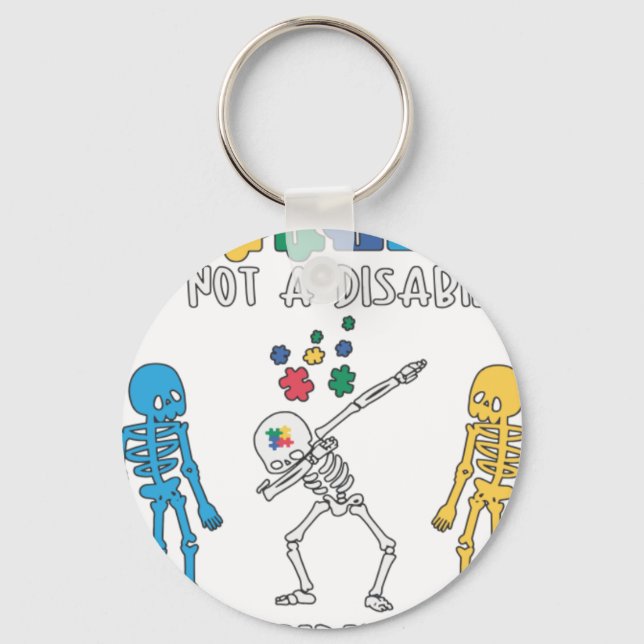 Autism It's Not a Disability, It's a Different Abi Nyckelring (Framsida)