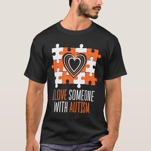 Autism-Jag älskar någon med autism tröja (Framsida)