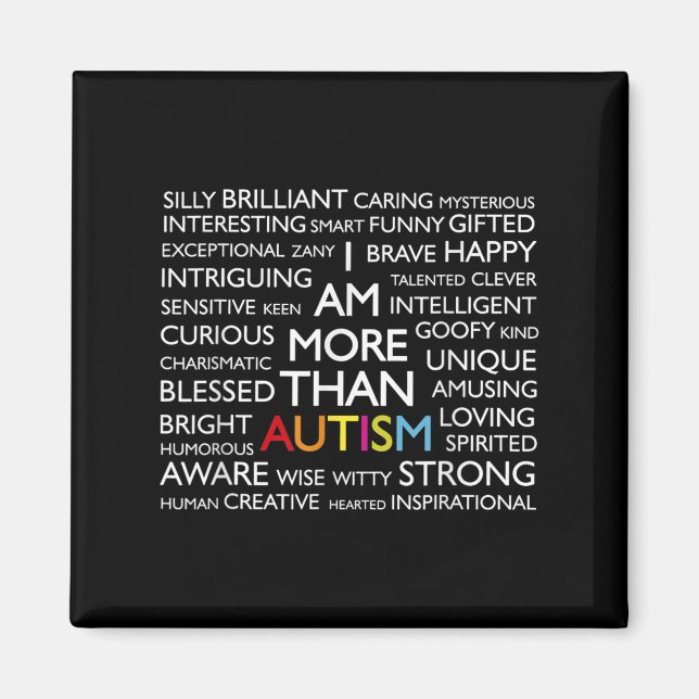Autism jag är mer än autism magnet (Framsidan)
