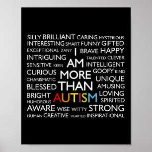 Autism jag är mer än autism poster