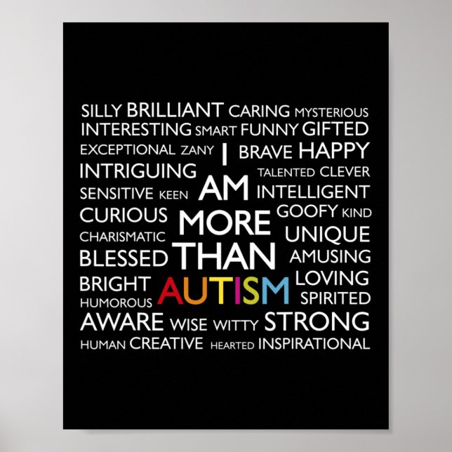 Autism jag är mer än autism poster (Framsidan)