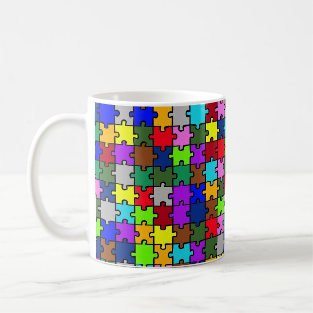 Autism jigszawa kaffemugg (Vänster)