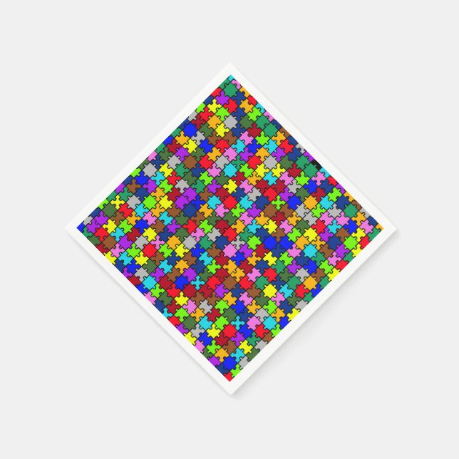 Autism jigszawa pappersservett (Hörn)