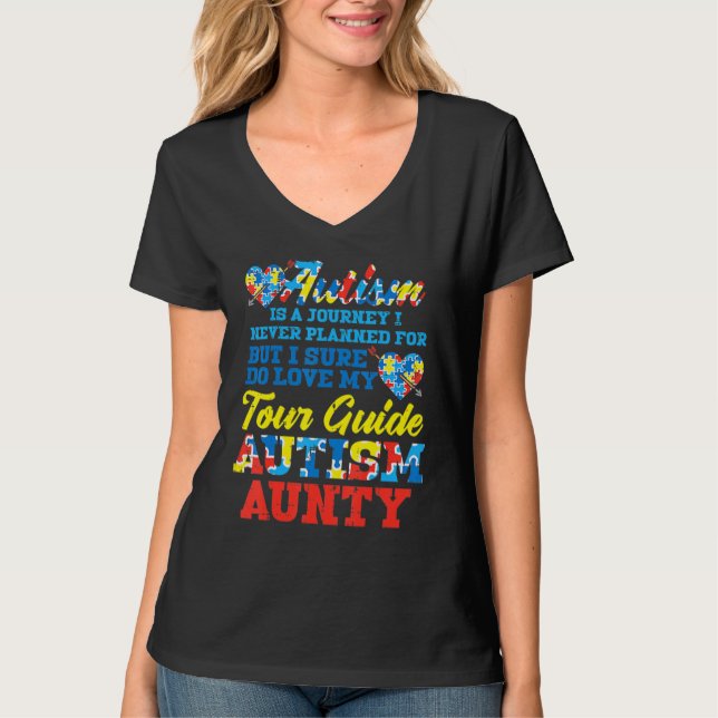 Autism Journey har aldrig planerat något turistgui T Shirt (Framsida)