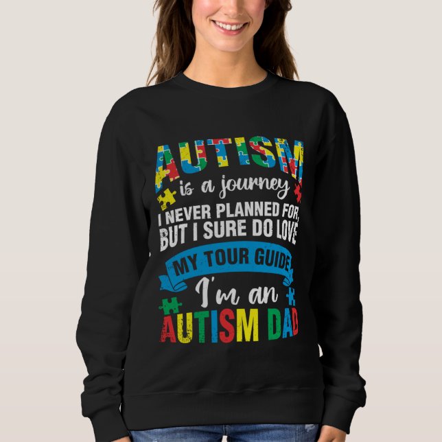 Autism Journey Tour Guide Mom Support Autistic Awa T Shirt (Framsida)