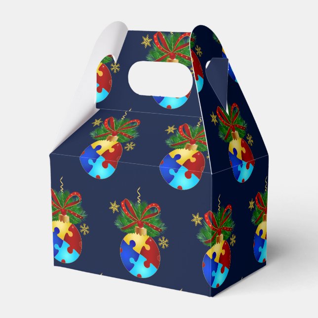 Autism Jul Bauble Presentaskar (Framsidan Sidan)