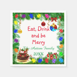 Autism jul Party Pappersservett