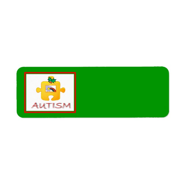 Autism Juletikett Returadress Etikett (Framsidan)