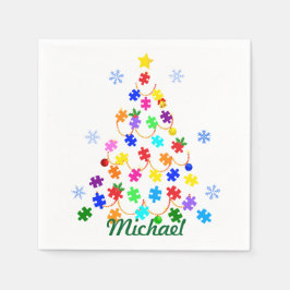 Autism Julgran Pappersservett