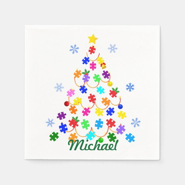 Autism Julgran Pappersservett (Framsidan)