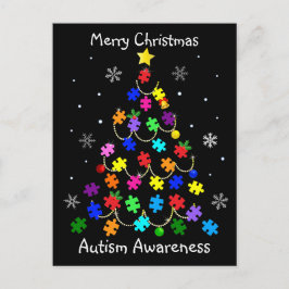 Autism Julgran Vykort