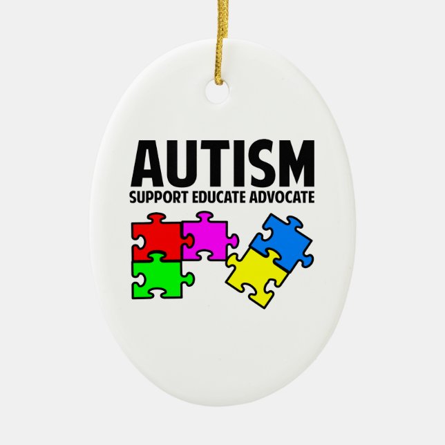 Autism Julgransprydnad Keramik (Framsidan)