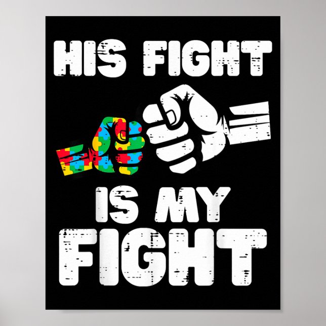 Autism kamp är kamp asd medvetenhet pappa mamma mä poster (Framsidan)