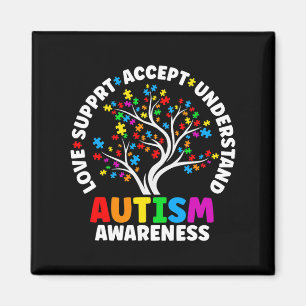 Autism Kärlek accepterar Autistic Autism Awarene Magnet