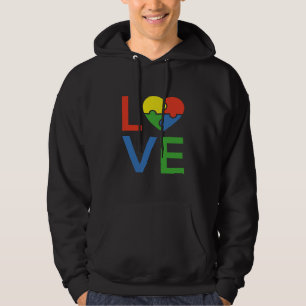 Autism Kärlek Hoodie