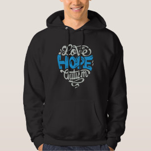 Autism Kärlek Hope Hoodie