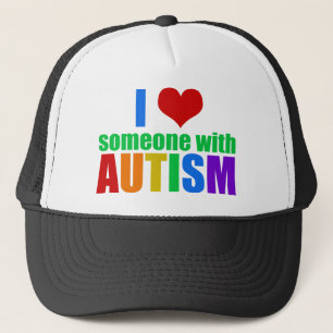 Autism Kärlek Rainbow Family Support färgstark cut Keps
