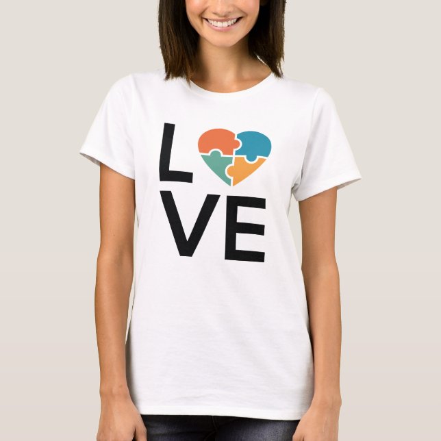 Autism Kärlek T Shirt (Framsida)