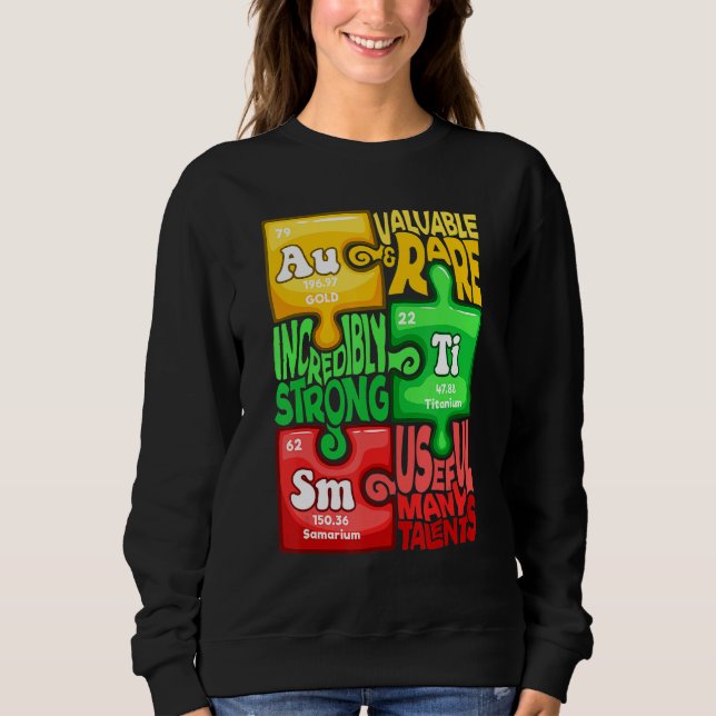 Autism Kemiskt Element T Shirt (Framsida)