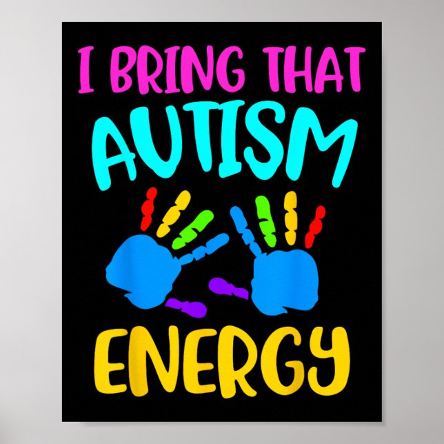 Autism Kids Ausome Children Autistic Awareness Asd Poster (Framsidan)