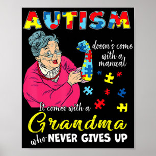 Autism Komar inte med en manuell mormor som Poster