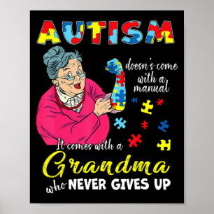 Autism Komar inte med en manuell mormor som Poster