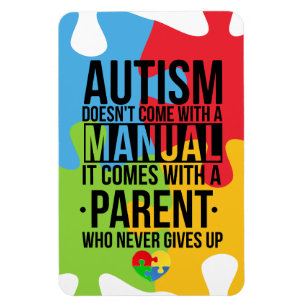Autism Komar inte med manuell handbok Magnet