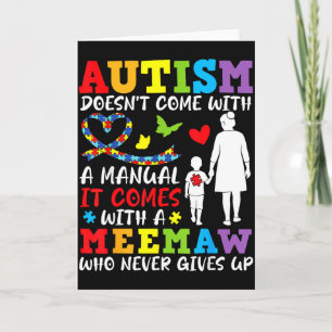 Autism Kommer Inte Med En Bruksanvisning Meemaw Ge Kort