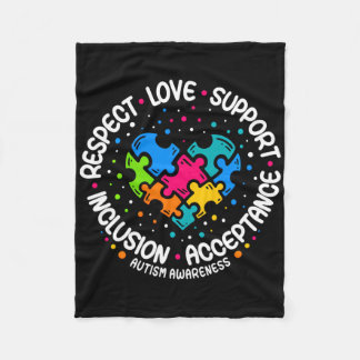 Autism Kvinnor i Manar respekterar Kärlek Support  Fleecefilt