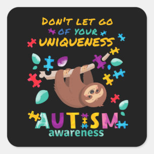 Autism Låt Inte Din Unikhet Gå Medvetenhet Fyrkantigt Klistermärke