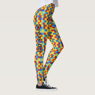 Autism Leggings Puzzle Yoga motion Byxor