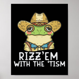 Autism Lusnyj Rizz Em med stimen meme Autistic F Poster