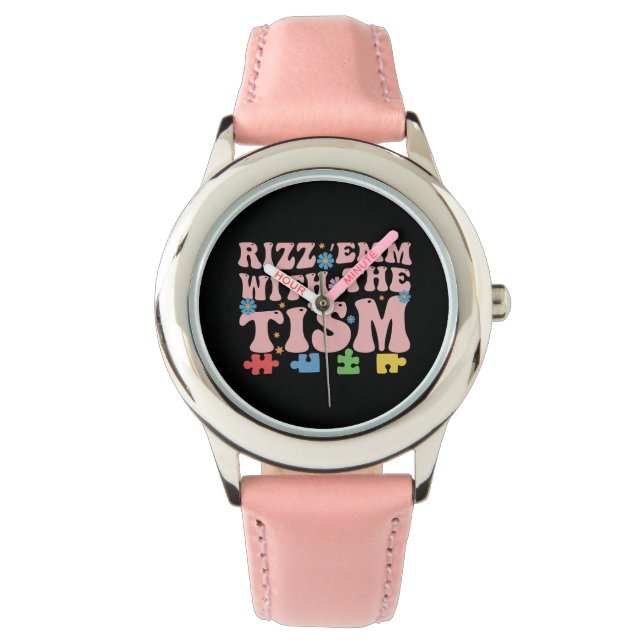 Autism Lusnyj Rizz Em med stimmemeautism Armbandsur (Framsida)