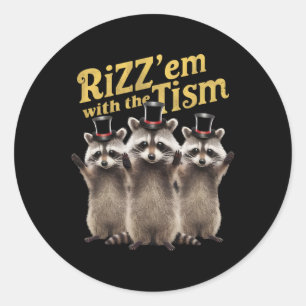 Autism Lusnyj Rizz Em med stimmemeautistisk R Runt Klistermärke