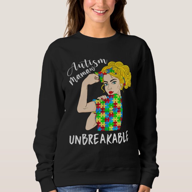 Autism Mamaw Unbreakable Woman Strong Accept Under T Shirt (Framsida)