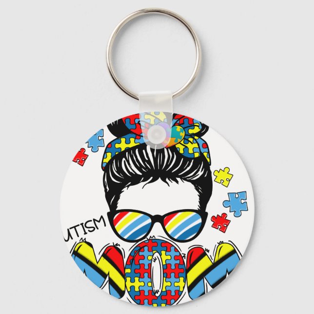 autism-mamma (2 nyckelring (Framsida)