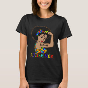 Autism Mamma Afro Mor Black Women Puzzle Biet Au T Shirt