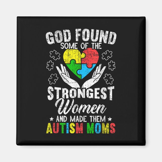 Autism Mamma Asd Awareness Autism Sptrum Disorder Magnet (Framsidan)