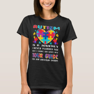 Autism Mamma Autism Awareness Autism är en resa 5 T Shirt