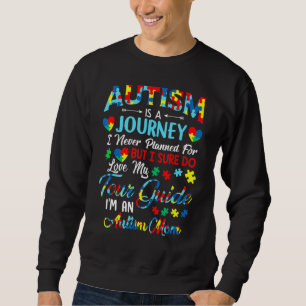 Autism Mamma Autism Awareness Autism är en resa 7 Lång Ärmad Tröja