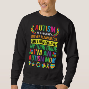 Autism Mamma Autism Awareness Autism är en resa Lång Ärmad Tröja