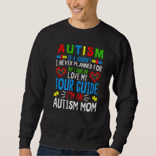Autism Mamma Autism Awareness Autism är en resa Lång Ärmad Tröja
